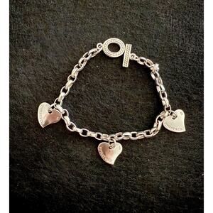 Tiffany & Co. Sterling Silver Heart Charms Bracelet
